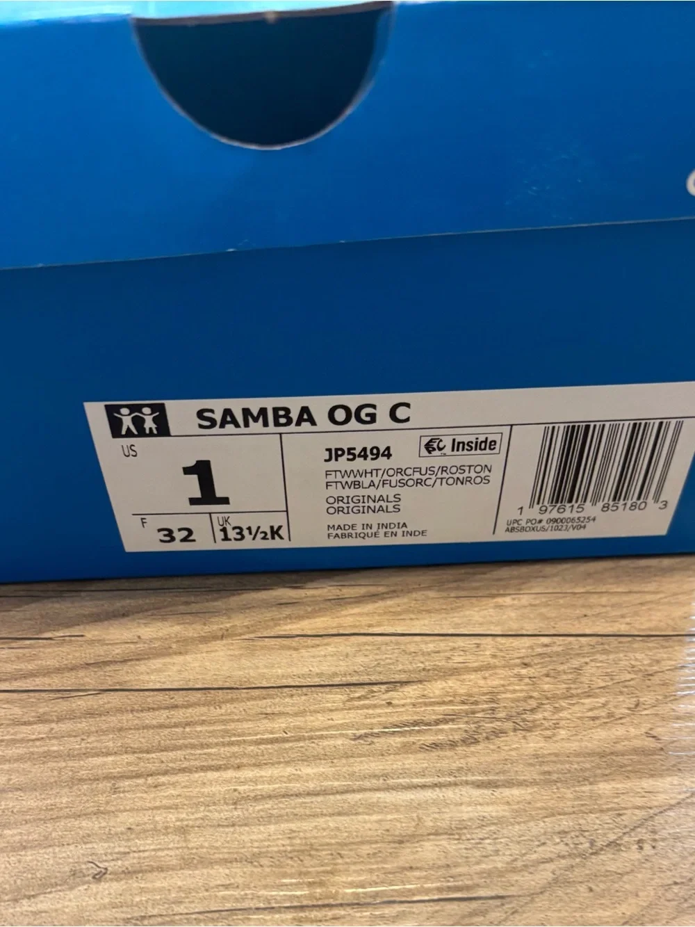Hard to find adidas Kids Samba Sneakers in White with Pink Stripes